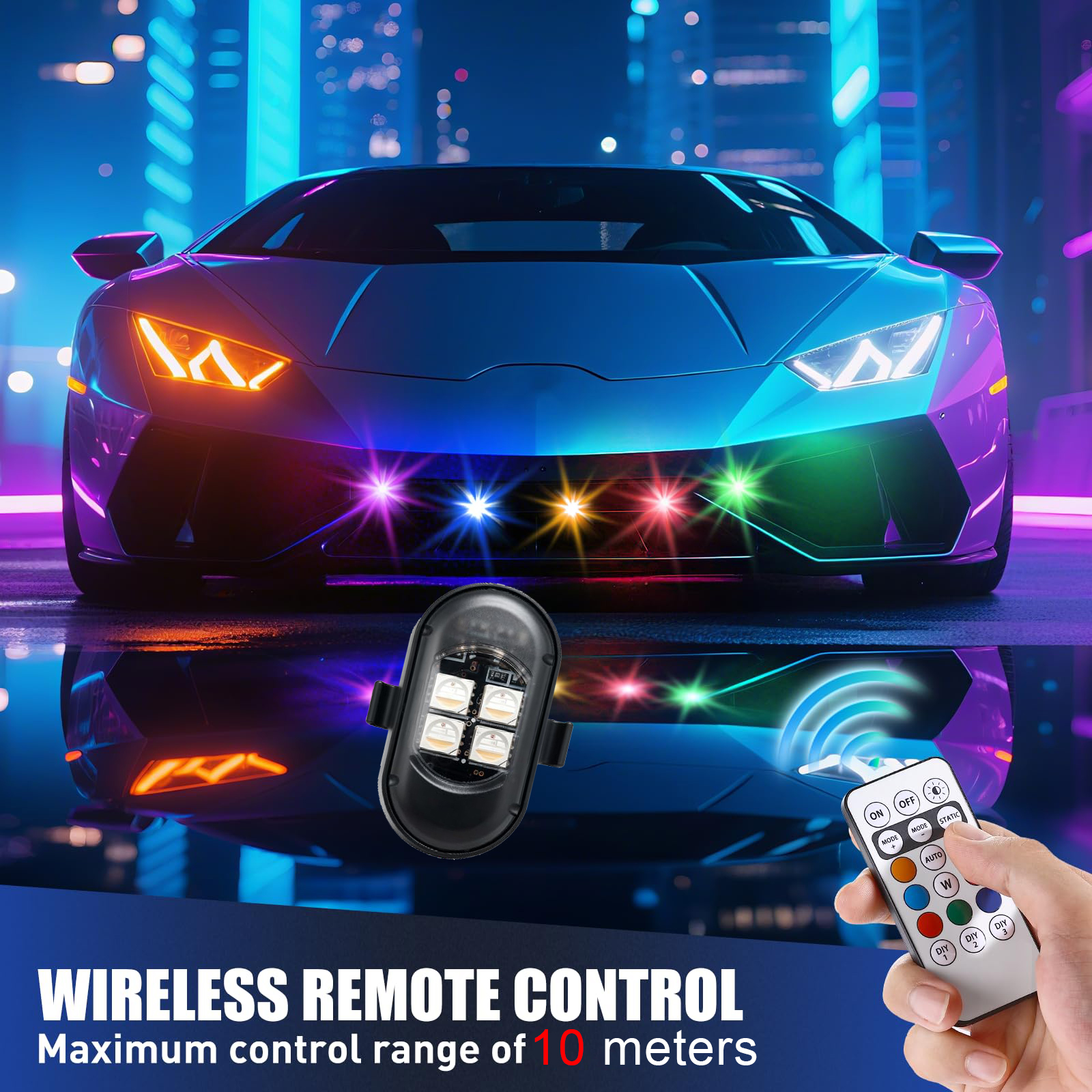 Upgraded 4LEDs Wireless LED St - Drone Beacon Light incelemesi ve fiyatı
