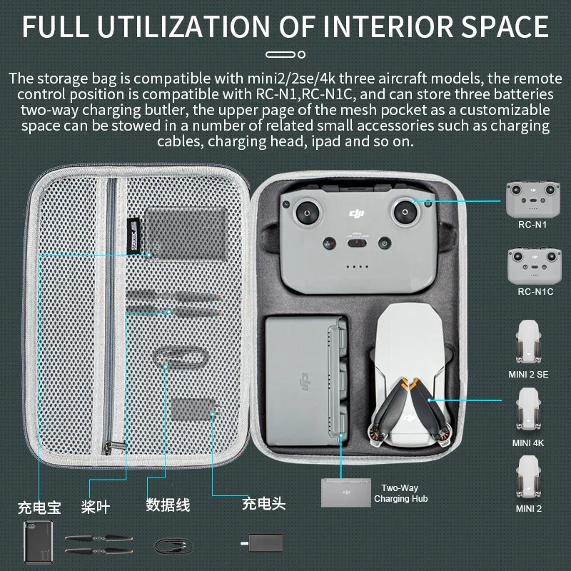Mini 2 Shoulder Bag PU Portabl - Drone Carrying Case incelemesi ve fiyatı