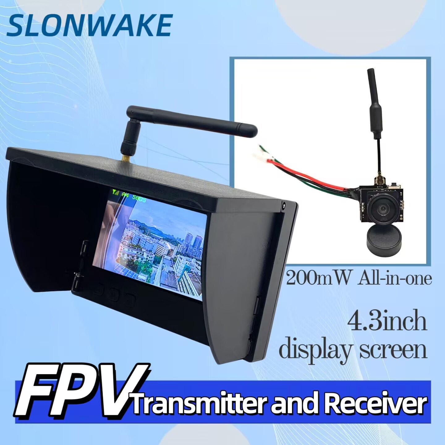 SLONWAKE 5.8G Analog Video Tra - Drone Controller Screen incelemesi ve fiyatı