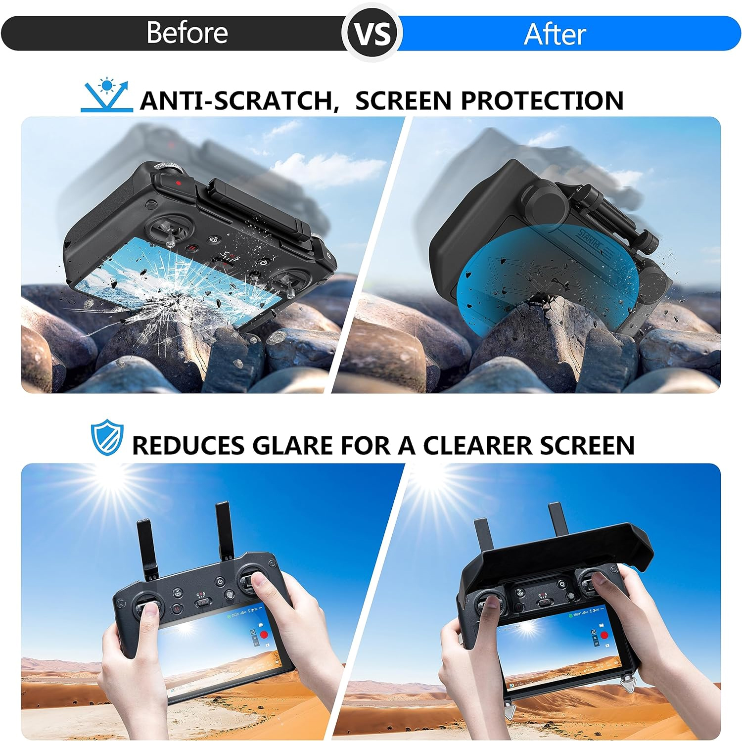 2-in-1 Sun Hood & Joystick Cov - Drone Controller Hood incelemesi ve fiyatı