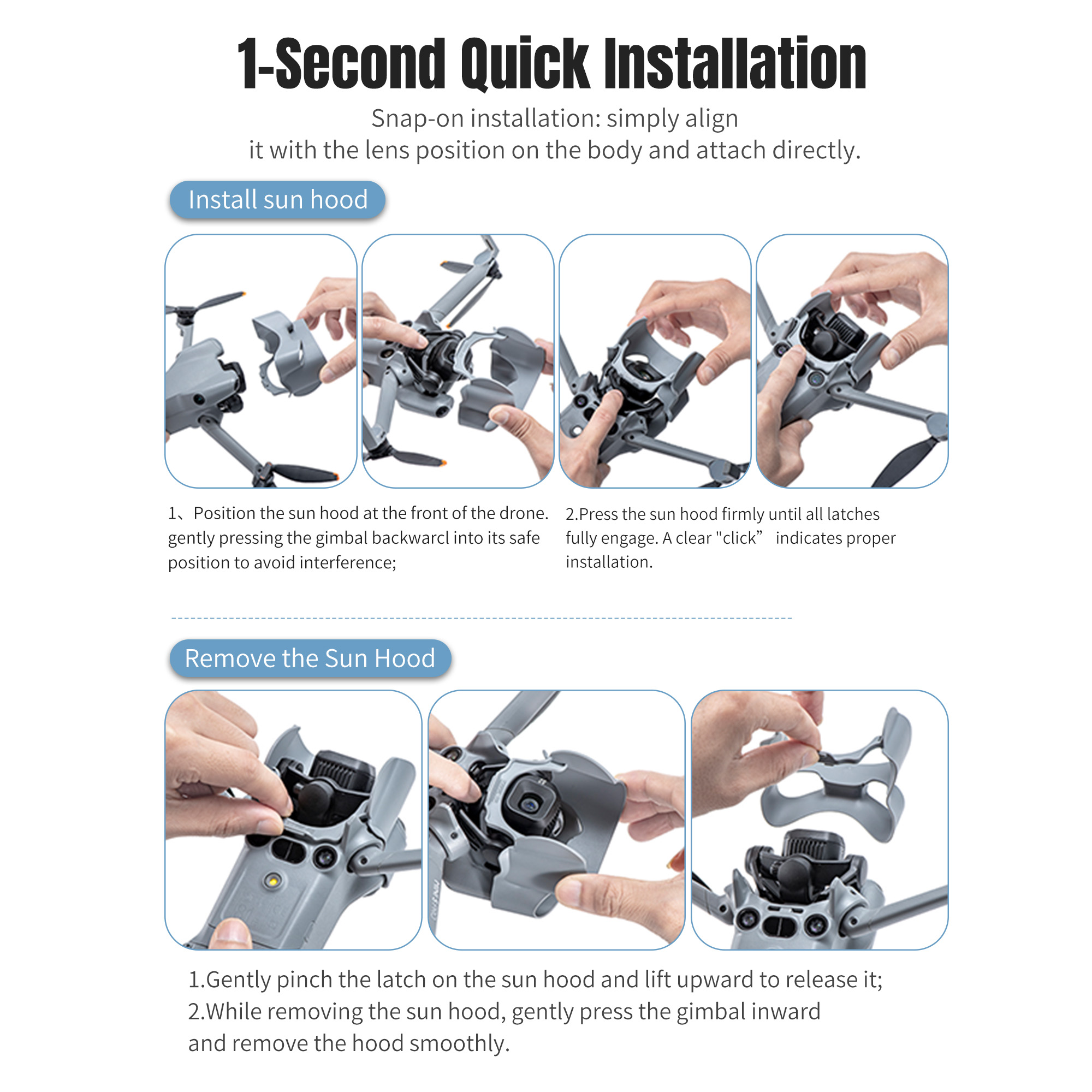 Sunshade Lens Hood For DJI Min - Drone Sun Shade incelemesi ve fiyatı