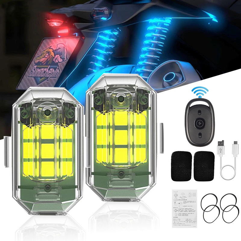 1/2/4Pc Remote Motorcycle Ligh - Drone Strobe Light incelemesi ve fiyatı
